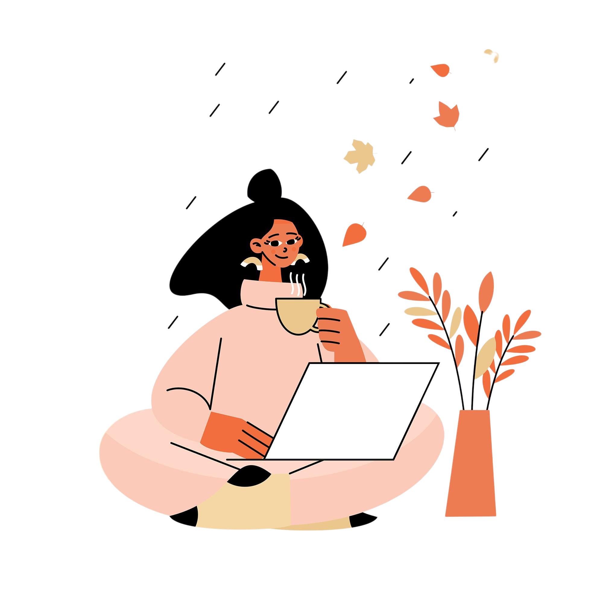 illustration freelance woman